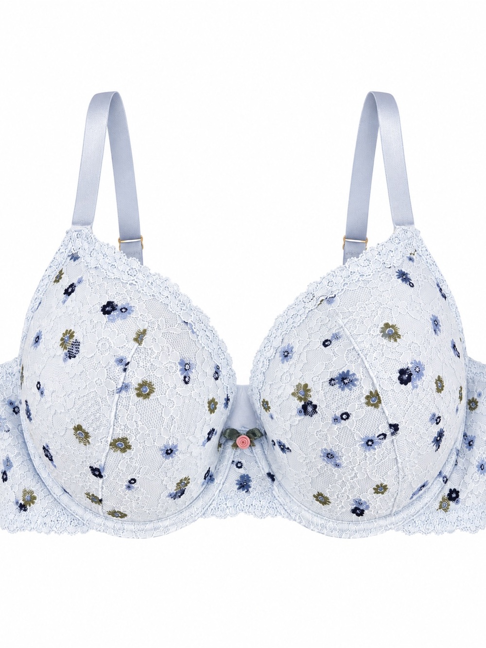 aerie Light Blue Floral Lace Underwire Bra